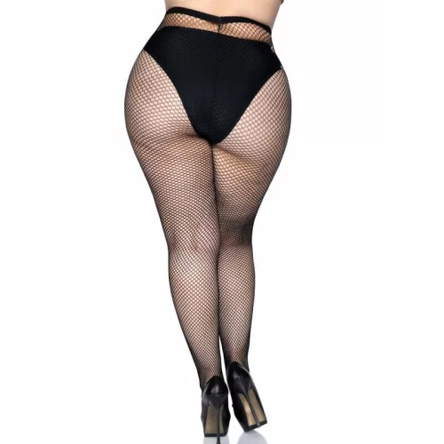LEG AVENUE - HALHÁLÓS HARISNYA PLUSZ SIZE