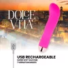 DOLCE VITA – FELTÖLTHETŐ VIBRÁTOR, KÉT RÓZSASZÍN, 7 SEBESSÉGES
