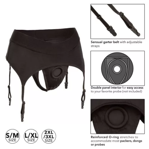 CALEXOTICS - HATÁRTALAN TANGA HARISNYAKÖTŐVEL L/XL