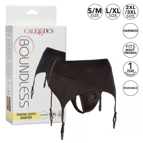 CALEXOTICS - HATÁRTALAN TANGA HARISNYAKÖTŐVEL S/M