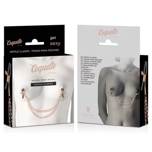 COQUETTE CHIC DESIRE – FANTASY FÉM MELLBIMBÓCSIPETÉSEK LÁNCCAL