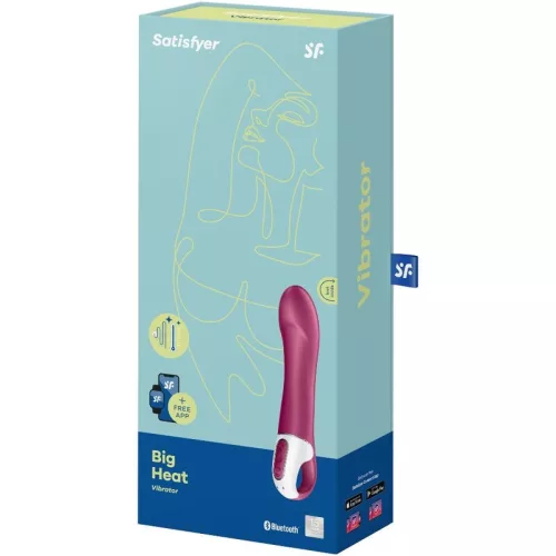 Big Heat Satisfyer Connected Vibrátor 15 x 4 cm lila