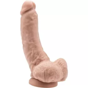 8 hüvelykes dildo golyókkal világos bőrszínű