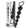 BLACK&SILVER - érzéki anális lánc szív formával 18 cm