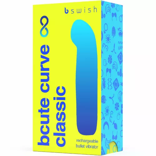 B SWISH - BCUTE CURVE VÉGTELEN KLASSZIKUS ÚJRATÖLTHETŐ SZILIKON VIBRÁTOR SÁRGA