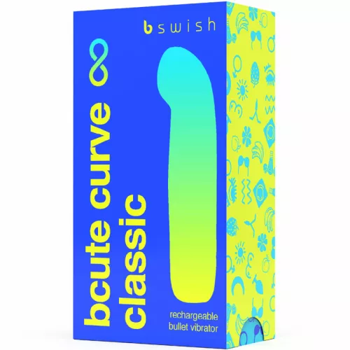 B SWISH - BCUTE CURVE VÉGTELEN KLASSZIKUS FELTÖLTHETŐ VIBRÁTOR KÉK SZILIKON