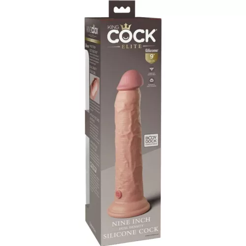 9" Dual Density Silicone Cock  Light