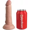 6" Dual Density Vibrating Silicone Cock  Light