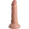 6" Dual Density Vibrating Silicone Cock  Light