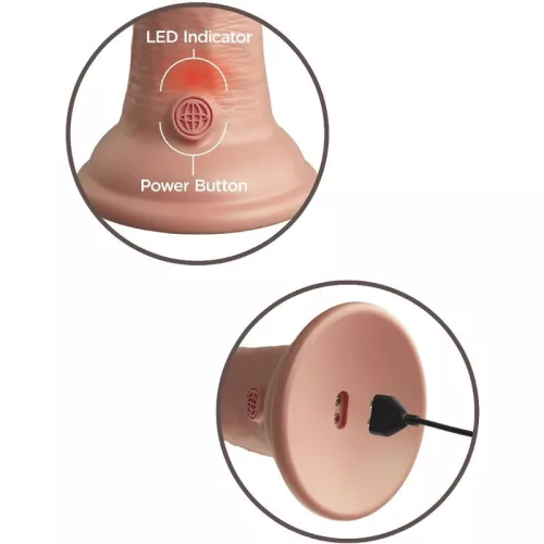 6" Dual Density Vibrating Silicone Cock  Light