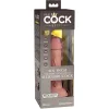 6" Dual Density Vibrating Silicone Cock  Light