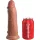 8" Dual Density Vibrating Silicone Cock  Tan