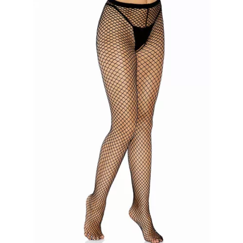 LEG AVENUE – FEKETE ÁGYÉK NÉLKÜLI HÁLÓHARISNYÁK