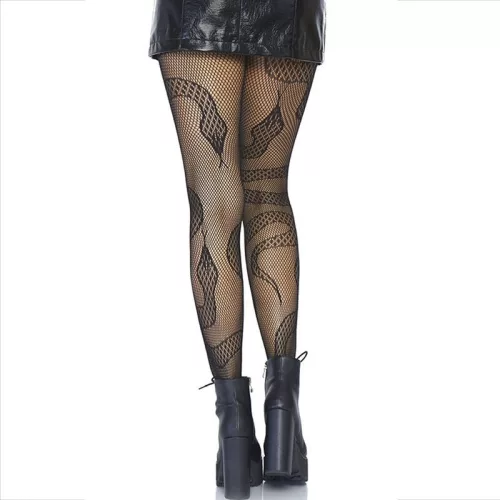 LEG AVENUE - HARISNYA, HÁLÓ KÍGYÓK FEKETE