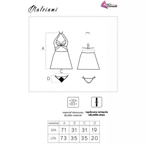 LIVCO CORSETTI DIVAT - MALVIAMI LC 90625 ING + BUGYI FEKETE L/XL