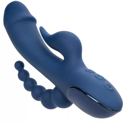 CALEXOTICS - VIBRÁTOR TRIPLE ORGAZM KÉK