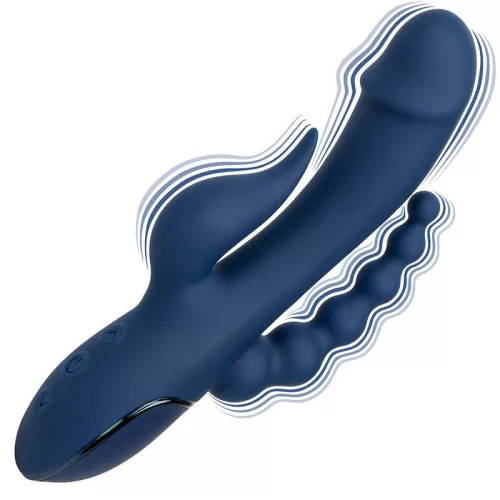 CALEXOTICS - VIBRÁTOR TRIPLE ORGAZM KÉK