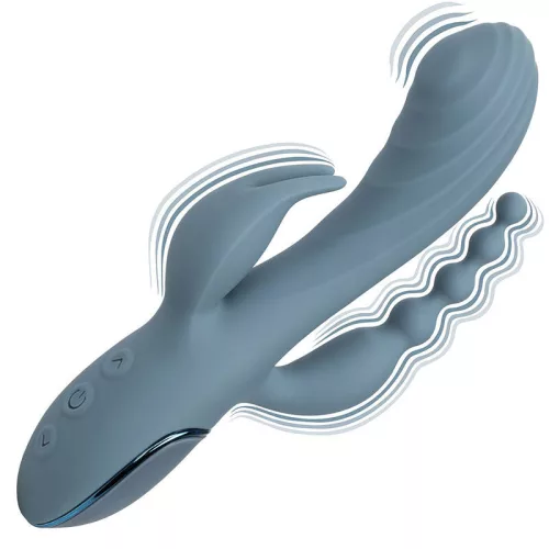 CALEXOTICS - VIBRÁTOR TRIPLE ECSTASY GREY