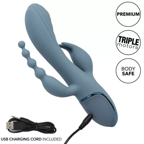 CALEXOTICS - VIBRÁTOR TRIPLE ECSTASY GREY