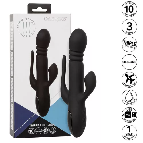 CALEXOTICS - VIBRÁTOR TRIPLE EUPHORIA BLACK