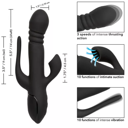 CALEXOTICS - VIBRÁTOR TRIPLE EUPHORIA BLACK