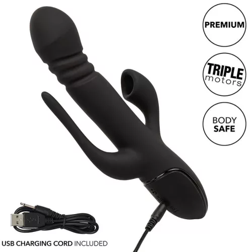 CALEXOTICS - VIBRÁTOR TRIPLE EUPHORIA BLACK