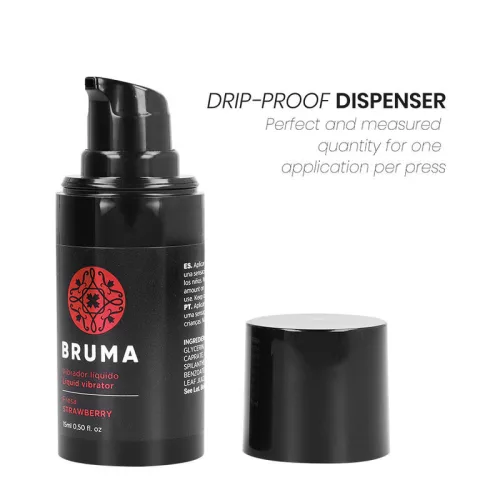 BRUMA – prémium folyékony vibrátor, ultra csúszós eper 15 ml