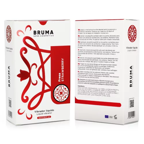 BRUMA – prémium folyékony vibrátor, ultra csúszós eper 15 ml