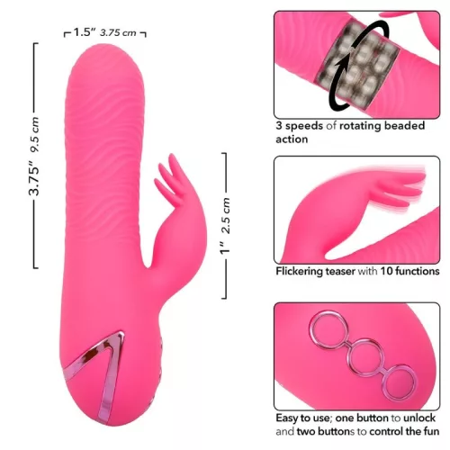 CALEXOTICS - SACRAMENTO SWEETIE VIBRÁTOR RABBIT PINK CALIFORNIA DREAMING-TŐL