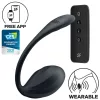 Csatlakoztatott vibrátor G-pontos bordázott szirom 8,5 x 3,8cm fekete