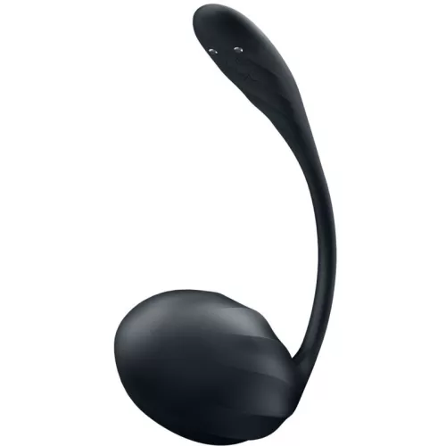 Csatlakoztatott vibrátor G-pontos bordázott szirom 8,5 x 3,8cm fekete