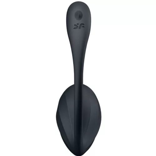 Csatlakoztatott vibrátor G-pontos bordázott szirom 8,5 x 3,8cm fekete