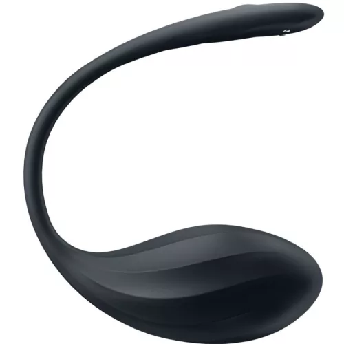 Csatlakoztatott vibrátor G-pontos bordázott szirom 8,5 x 3,8cm fekete