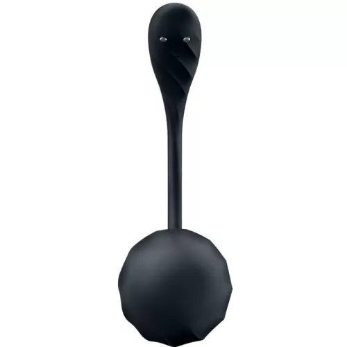 Csatlakoztatott vibrátor G-pontos bordázott szirom 8,5 x 3,8cm fekete