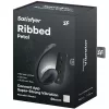 Csatlakoztatott vibrátor G-pontos bordázott szirom 8,5 x 3,8cm fekete