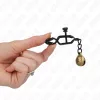 KINK - CSENGŐÁLLKAPCSÚ MELLBIMBÓCSÍPŐK FEKETE 7 CM