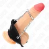 KINK - PÉNISZGYŰRŰ 4 CM LÁNC 7 CM FÉM BŐRÖV