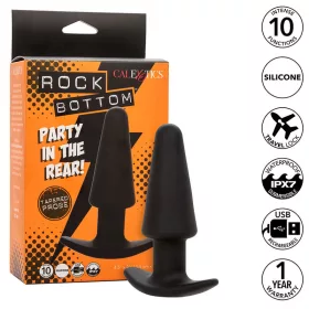   CALEXOTICS - ROCK BOTTOM KÚPOS ANÁLIS DUGÓ 10 VIBRACIONOK SZILIKON FEKETE