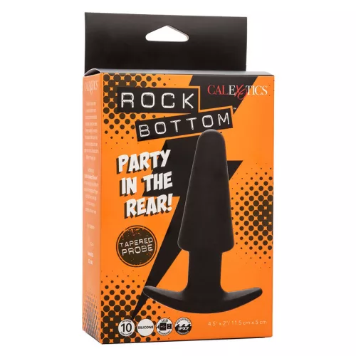 CALEXOTICS - ROCK BOTTOM KÚPOS ANÁLIS DUGÓ 10 VIBRACIONOK SZILIKON FEKETE