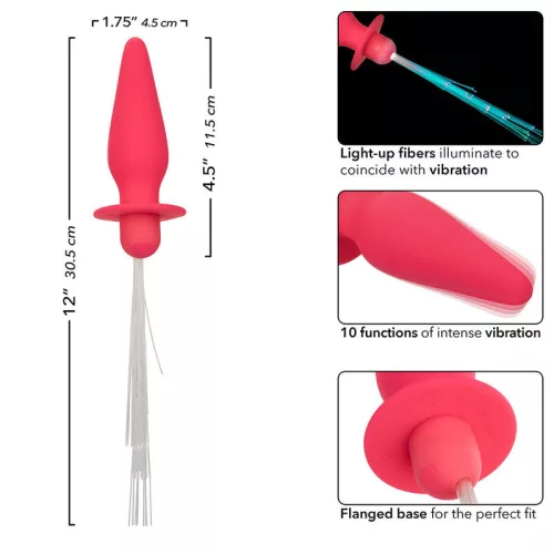 CALEXOTICS - SOUTHERN LIGHTS LIGHT LIGHT ANAL PLUG 10 REZGÉS SZILIKON RÓZSASZÍN