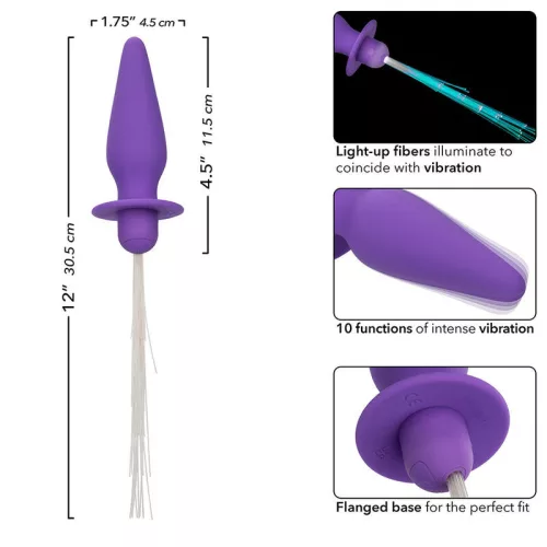 CALEXOTICS - SOUTHERN LIGHTS LIGHT LIGHT ANAL PLUG 10 REZGÉSEK SZILIKON LILA
