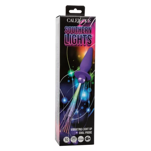 CALEXOTICS - SOUTHERN LIGHTS LIGHT LIGHT ANAL PLUG 10 REZGÉSEK SZILIKON LILA