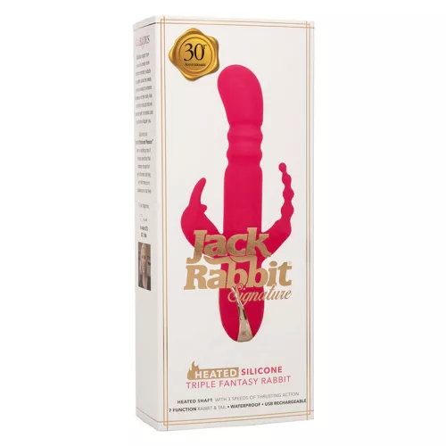 CALEXOTICS - JACK FANTASY TRIPLE HEATED VIBRÁTOR NYÚL PINK