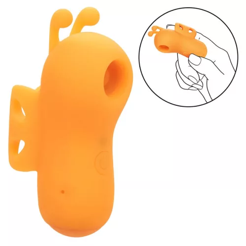 CALEXOTICS - NEON VIBRÁCIÓ A ZÜMMÖGŐ VIBRÁTOR FINGER STIMULATOR 10 VIBRATIONS ORANGE