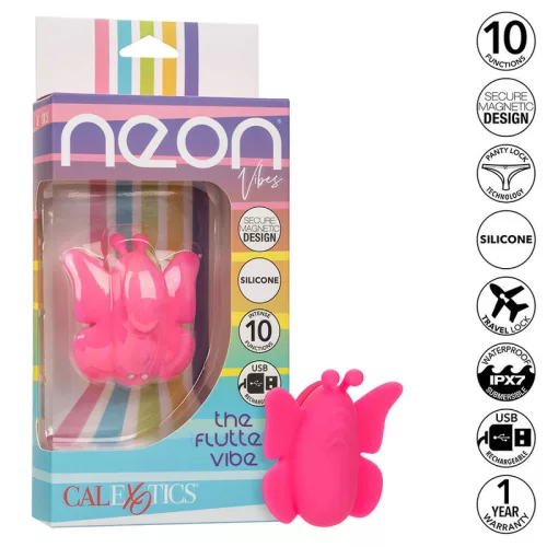 CALEXOTICS - NEON VIBRÁCIÓK A FLUTTER VIBE STIMULÁTOR 10 REZGÉSEK PINK