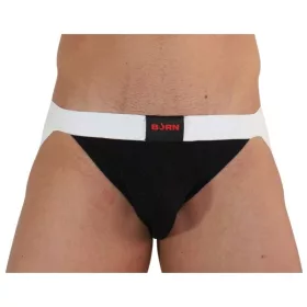   BURN - fényes fekete-fehér jock short prémium kényelemért