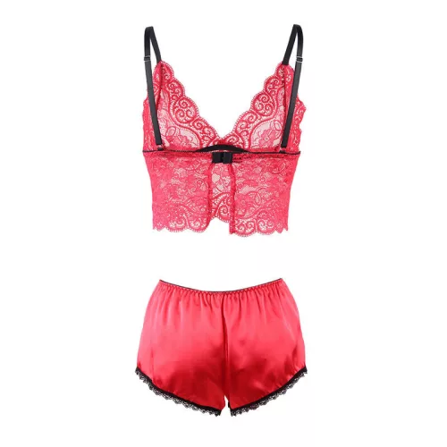 SUBBLIME - 953904 SELYEM ÉS CSIPKE HÁLÓINGET + BUGYI PIROS L/XL