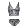 SUBBLIME - 953928 SELYEM ÉS CSIPKE HÁLÓINGET + FEKETE BUGYI L/XL