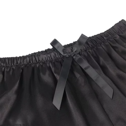 SUBBLIME - 953942 CASUAL SELYEM HÁLÓINGET + CSIPKE NADRÁG FEKETE L/XL