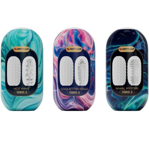 PRETTY LOVE - VENUS X 15 SZILIKON FÉRFI MASZTURBÁTOR FEHÉR